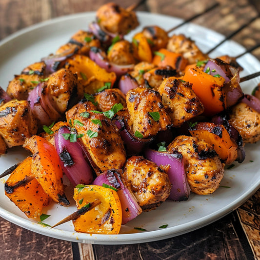 Quick Smoky Chipotle Garlic Chicken Skewers