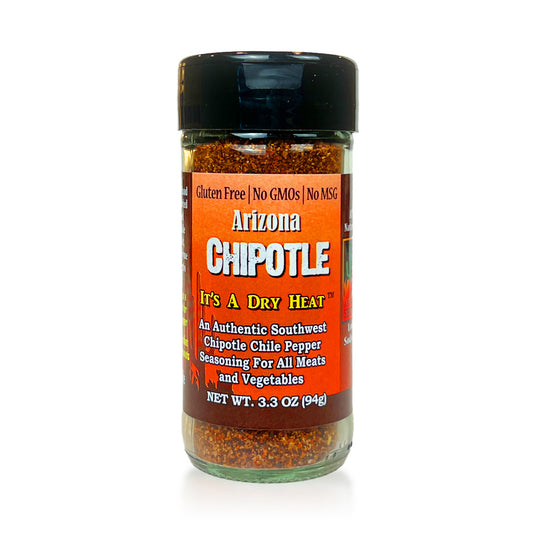 3.3oz Bottle of Arizona Chipotle Spice Blend - Aromatic orange blend in shaker container
