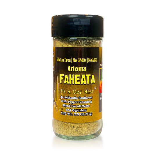 2.5oz Bottle of Arizona Faheata Spice Blend - Aromatic yellow blend in shaker container
