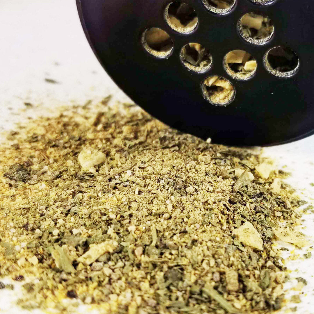 Close-up of spilled Arizona Faheata Spice - Bold and flavorful, macro view