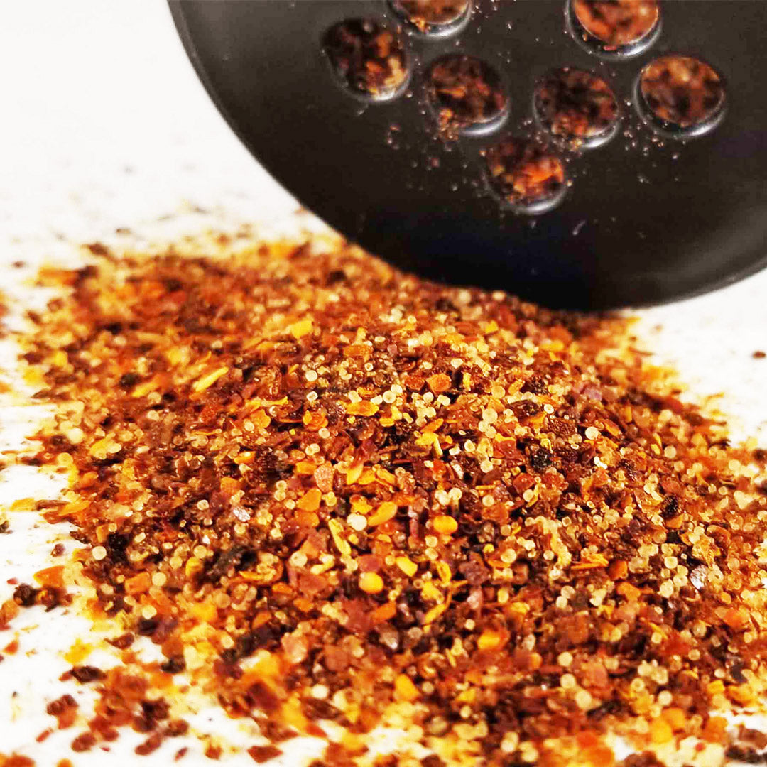 Close-up of spilled Arizona Hatch Spice - Bold and flavorful, macro view