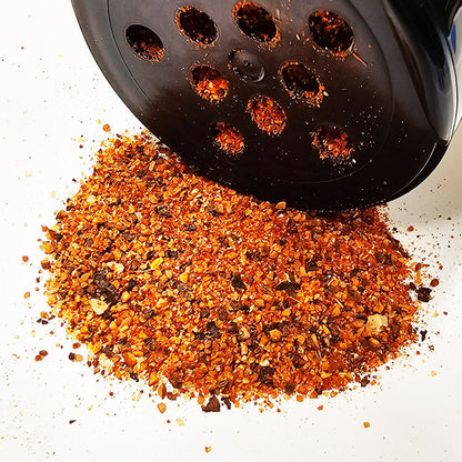 Close-up of spilled Phoenix Bloody Mary Spice Blend - Bold and flavorful, macro view