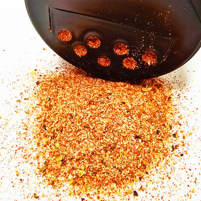 Close-up of spilled Phoenix Competition Everything Rub - Bold and flavorful, macro view