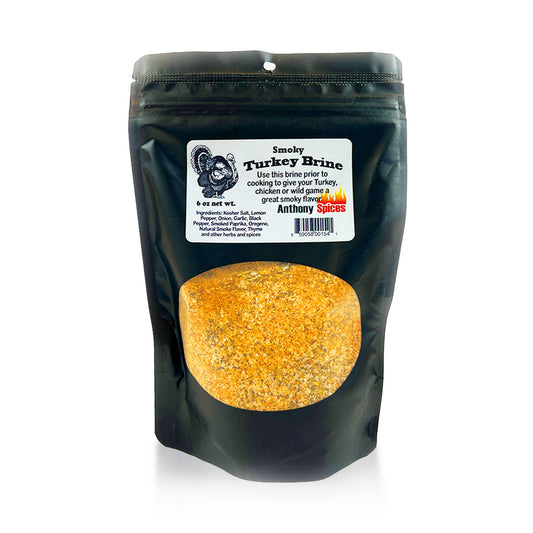 16oz Bag of Signature Turkey Brine - yellow spice blend in black bag