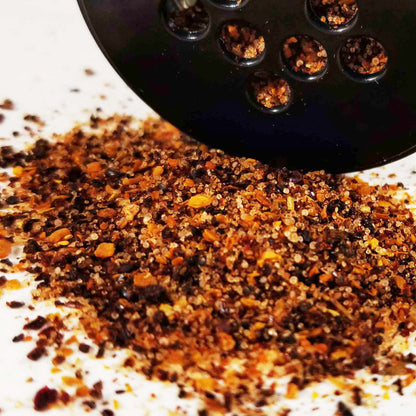 Close-up of spilled Arizona Chipotle Spice Blend - Rich and flavorful, macro view