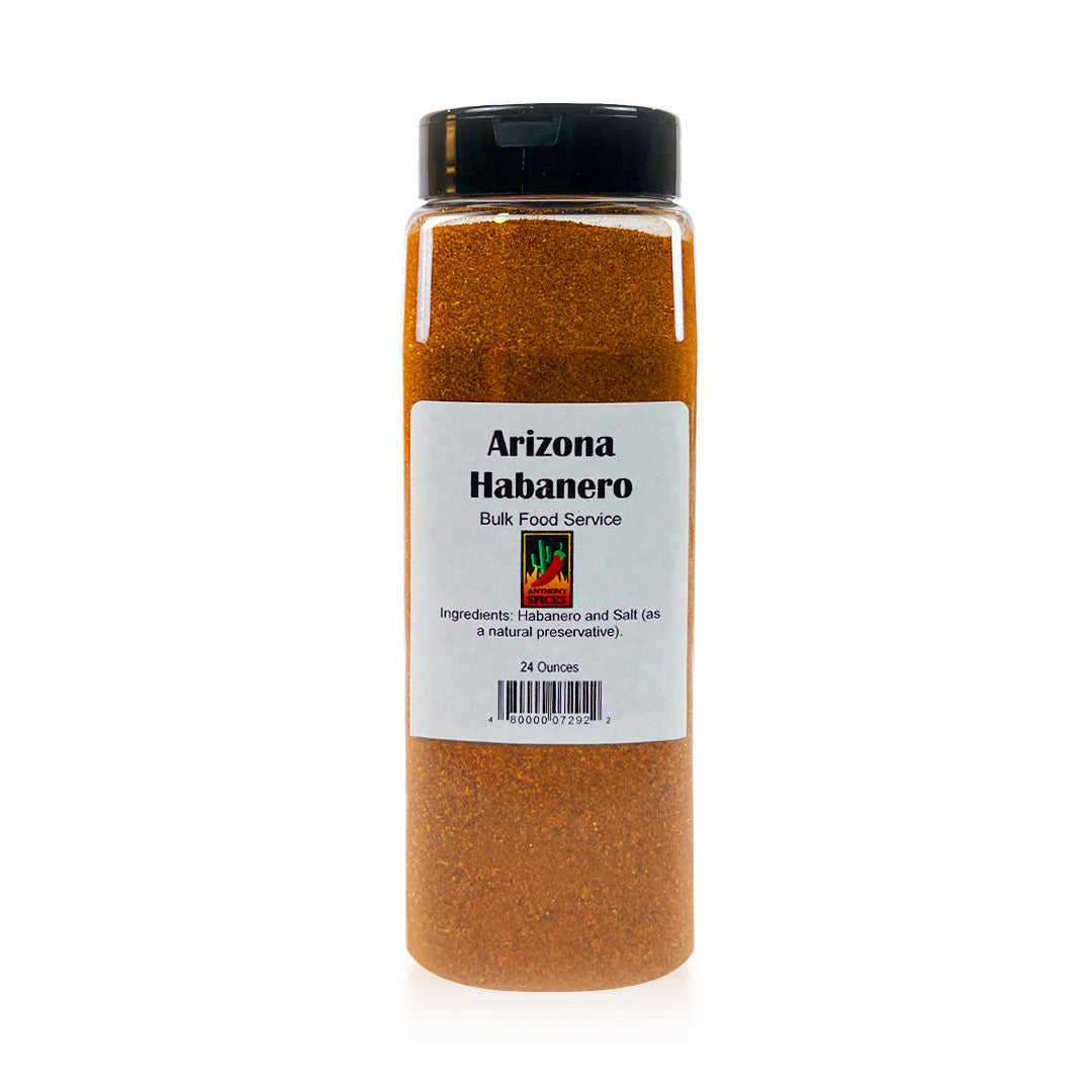 24oz Bottle of Arizona Habanero Spice - Large container filled with orange spice blend