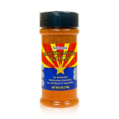 6oz Bottle of Black Canyon Gold Spice - Savory orange spice blend in shaker container