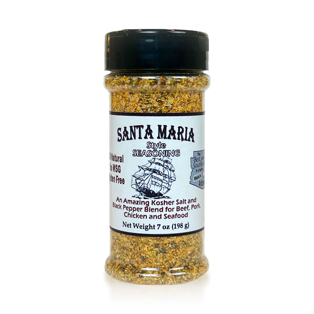 7oz Bottle of Santa Maria Style Seasoning - Aromatic yellow blend in shaker container